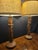 Contemporary Vintage Natural Bamboo Column Table Lamps With Burlap Shades - a Pair For Sale - Image 3 of 7