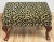 Vintage classic wood framed stool with curved legs and velvet animal print fabric. Great versatile size and a chic accent...