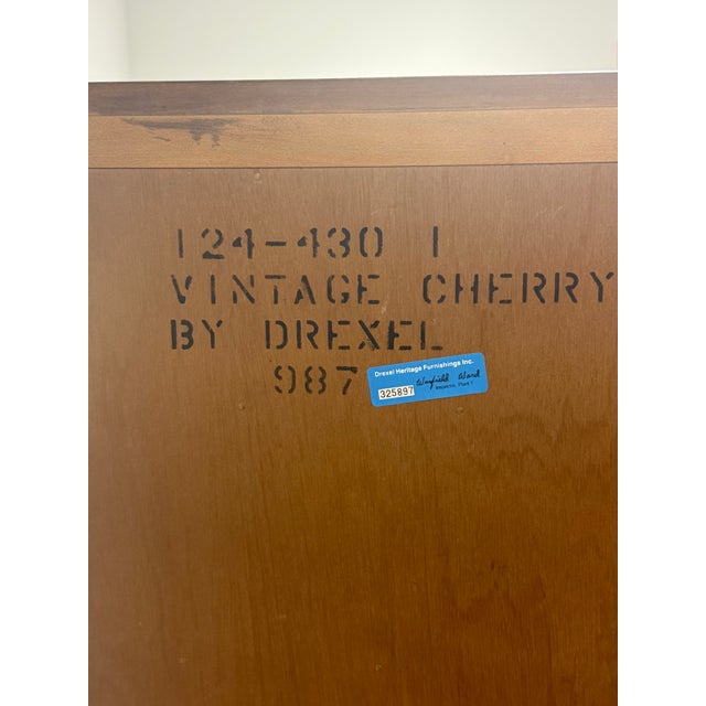 Drexel Vintage Cherry 10 Drawer Chippendale Chest For Sale - Image 12 of 12