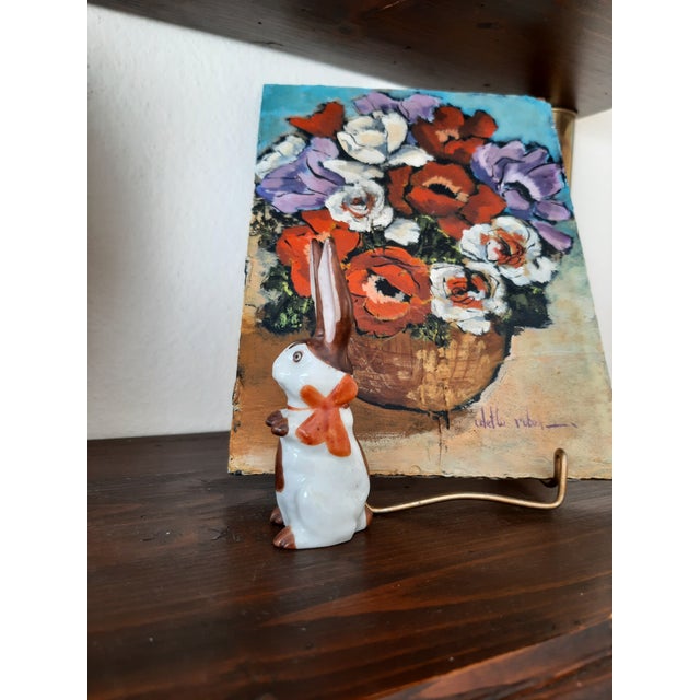 Antique Ceramic Bunny With Bow Japan Figurine For Sale In Fayetteville, AR - Image 6 of 7