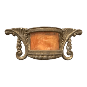 Rare Vintage Art Deco Style Brass & Carnival Celluloid Glass Drawer Pull