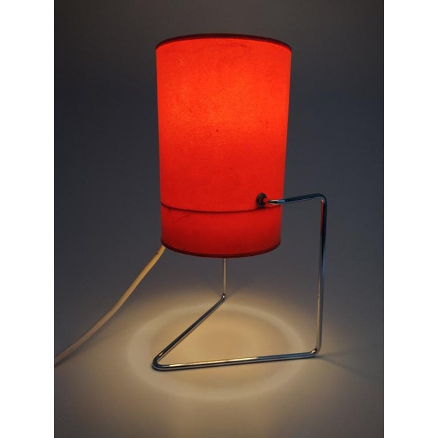 Orange Mid-Century Minimalist Table Lamp, 1960s For Sale - Image 8 of 14