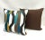 19” X 19” Pillow Covers in Arc Com Crescendo Caribbean Abstract Geometric Fabric- a Pair For Sale - Image 4 of 4
