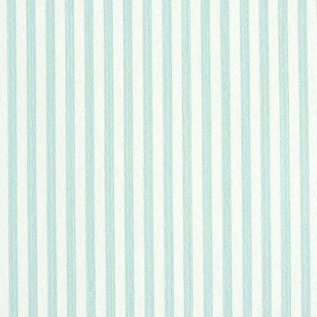 Sample - Schumacher Edwin Stripe Narrow Wallpaper in Mineral For Sale