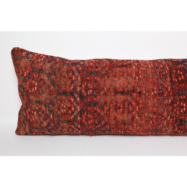 Antique Organic Handmade Rug Pillow Cover -14'' X 47'' For Sale - Image 9 of 10