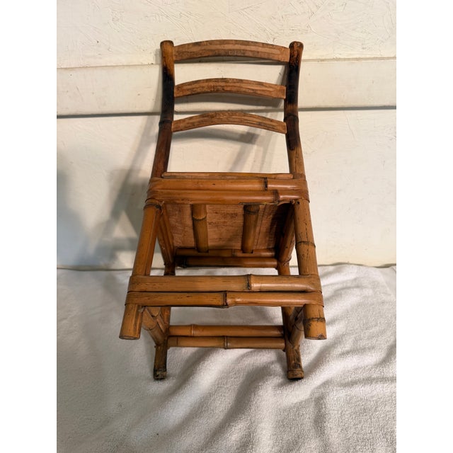 Bamboo Ladder Back Children’s Chair For Sale - Image 4 of 8