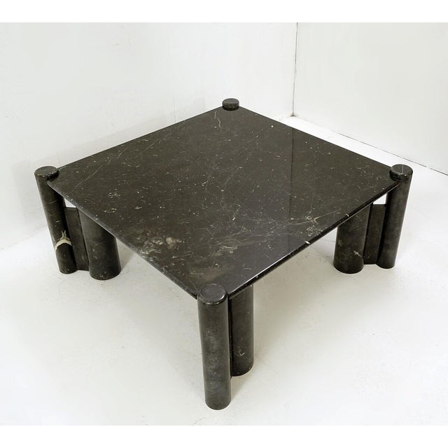 Mid-Century Modern Square Black Marble Coffee Table, 1970s For Sale - Image 6 of 14