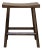 Oriental Walnut Brown Rectangle Backless Slim Stool Bench Side Table For Sale