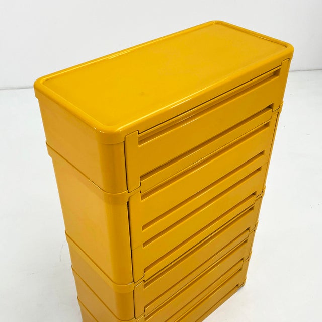 Plastic Yellow Chest of Drawers by Olaf Von Bohr for Kartell, 1970s For Sale - Image 7 of 10
