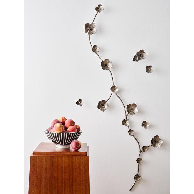 Metal Warm Black Aria Floral Wall Sculpture For Sale - Image 7 of 8