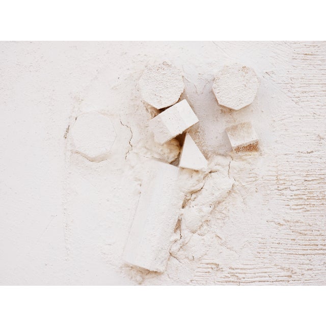 Juan Sanchez-Juarez Modern Abstract Monochromatic White Assemblage Construction Sculpture on Canvas, Late 20th Century For Sale - Image 11 of 12