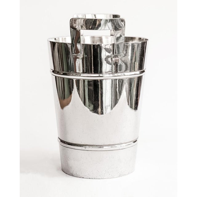 Mid-Century Modern Silver Plated Champagne Cooler and Ice Bucket, 1950s For Sale - Image 4 of 8