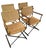 1970s Set/4 French Jute Raffia Woven Directors Chairs For Sale - Image 5 of 12