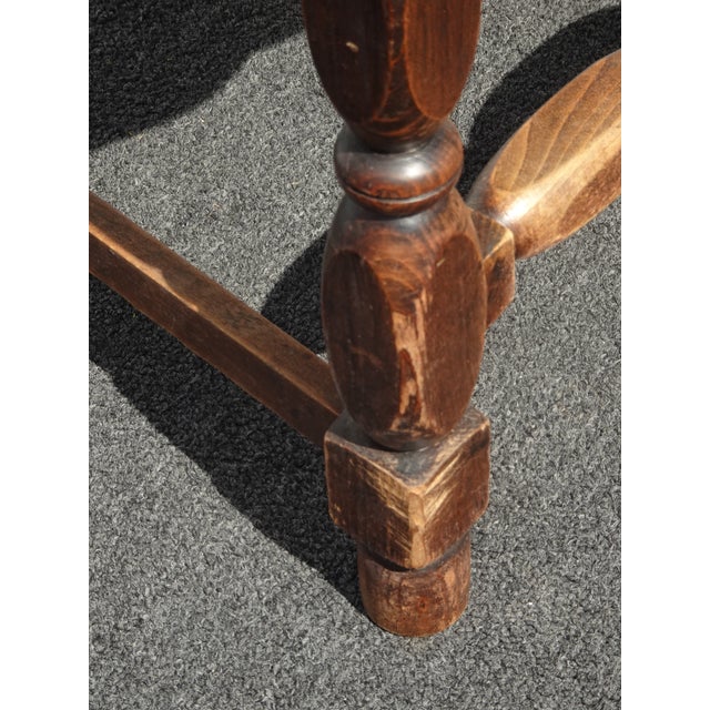 Set of Four Antique French Country Brown Rush Ladderback Chairs For Sale - Image 15 of 18