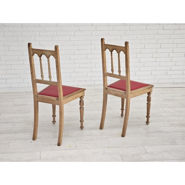 Set of Vintage Danish Dinning Chairs in Oak, 1950s For Sale - Image 12 of 18