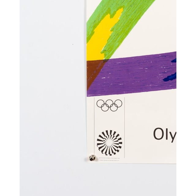 Green Olympia Lithograph Poster by Piero Dorazio, 1972 For Sale - Image 8 of 9