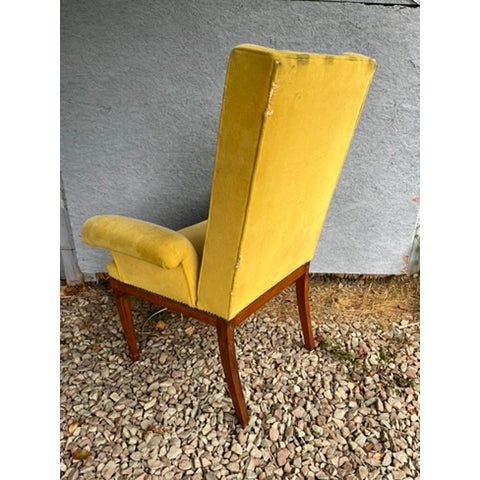 Vintage Curved Arm Upholstered Armchair For Sale - Image 6 of 13