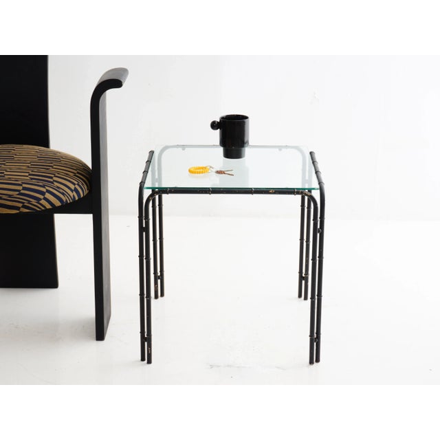 Mid-Century Modern Faux Bamboo Side Table, 1970s For Sale - Image 3 of 5