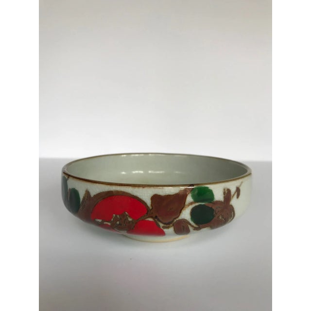 Ceramic Mid Century Hand Painted Bowl For Sale - Image 7 of 7