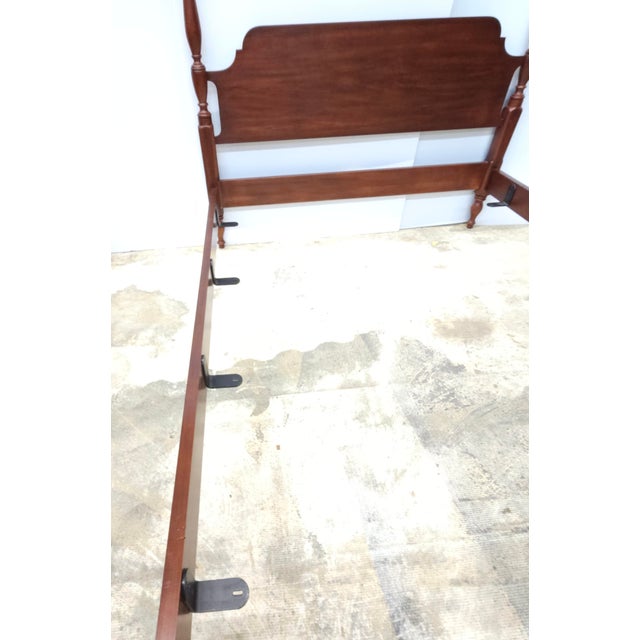 Brown Henkel Harris Wild Black Cherry Semi Poster Queen Size Bed For Sale - Image 8 of 12