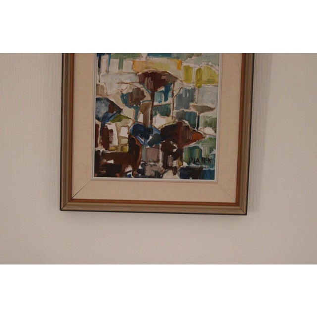 Pia H. Campbell, Town, 1950s, Oil on Canvas, Framed For Sale - Image 15 of 18