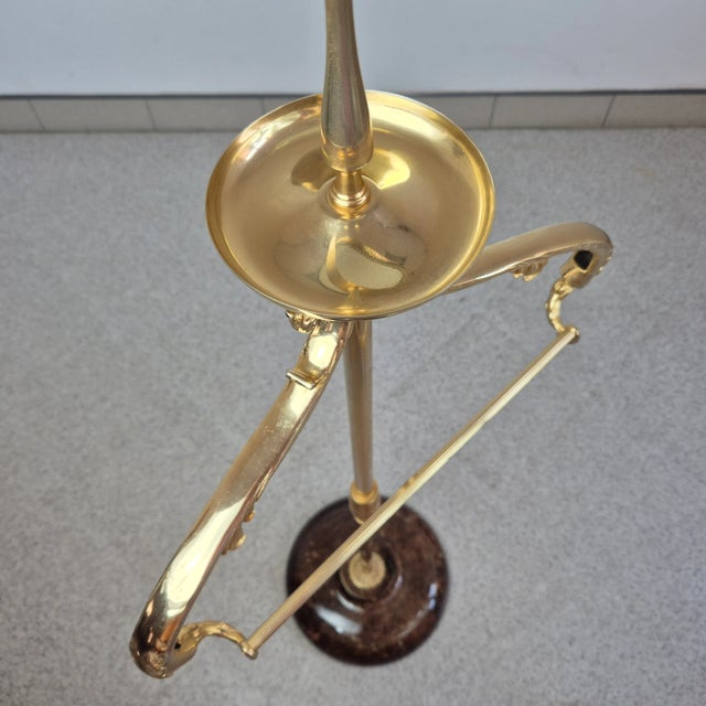 1970s Mid-Century Modern Lacquered Goatskin Clothes Valet with Mirror by Aldo Tura, Italy, 1970s For Sale - Image 5 of 11