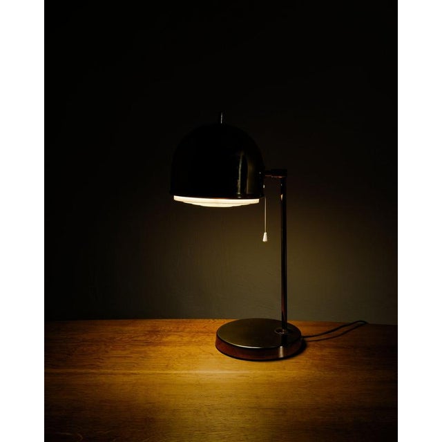 Swedish Mid-Century B-075 Brass Table Desk Lamp by Eje Ahlgren for Bergboms, 1960s For Sale - Image 4 of 7