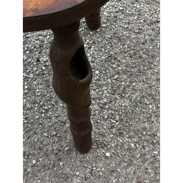 Sculptural Tripod Stool by Gabriel Lucas, Brittany, 1970 For Sale - Image 6 of 18