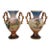 Pair of Vintage Italian Porcelain Amphora-Style Vases For Sale