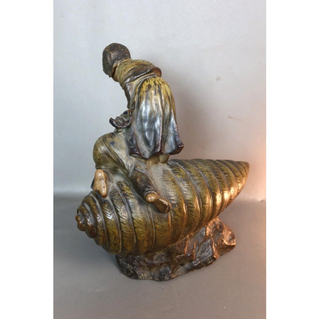 Terracotta Sculpture Forming a Lamp, 1920s-1940s For Sale - Image 13 of 15