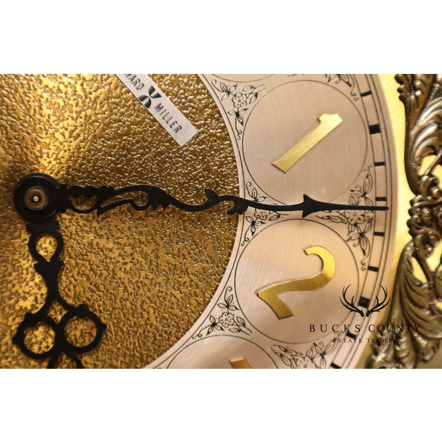 Howard Miller Chippendale Style Cherry Grandfather Grandmother Clock For Sale - Image 11 of 18