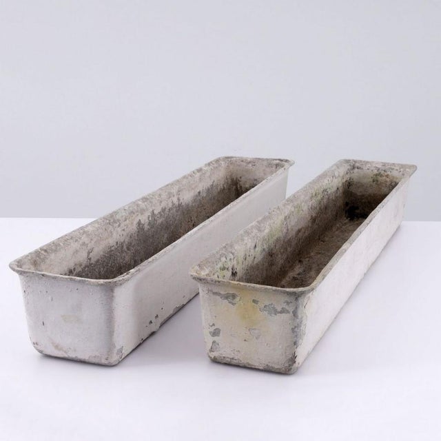 Mid-Century Modern Willy Guhl Mid-Century Modern Fibre Cement Planters, Switzerland, Pair For Sale - Image 3 of 7