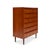 Mid-Century Modern Vintage Danish Mid-Century Six-Drawer Teak Tallboy Dresser 1960s For Sale - Image 3 of 7