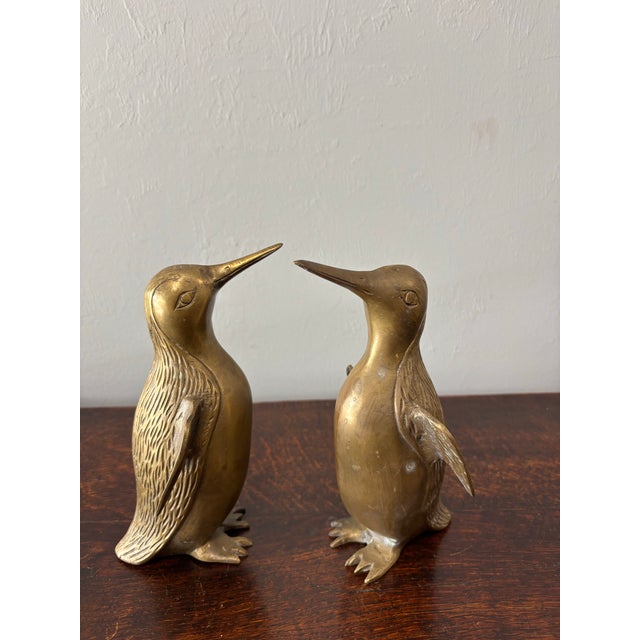 Mid-Century Modern Vintage Brass Penguins - A Pair For Sale - Image 3 of 7