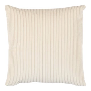 Schumacher Wyatt Corduroy 20" Pillow in Buff For Sale