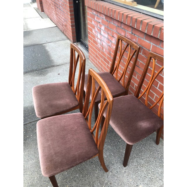 Vintage Danish Modern Style Dining Chairs - Set of 4. Uk Import For Sale - Image 4 of 6