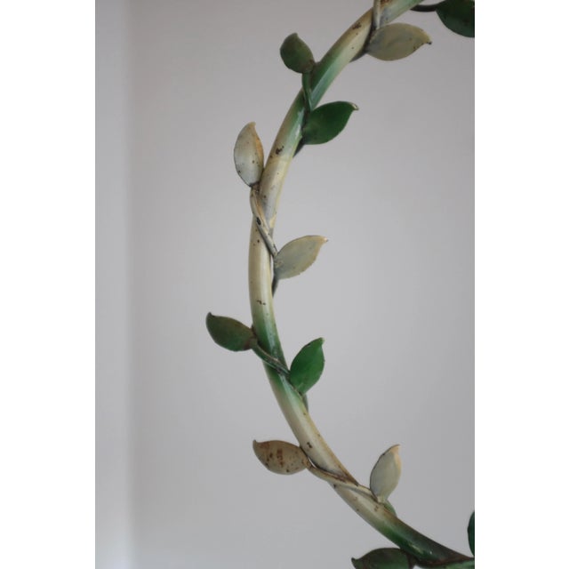 Mid-Century Modern 1950s Half Moon Leaf Decorated Outdoor Pendant For Sale - Image 3 of 8