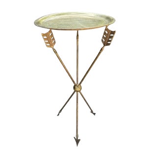 Italian Neoclassical Style Brass Arrow and Quiver Table For Sale