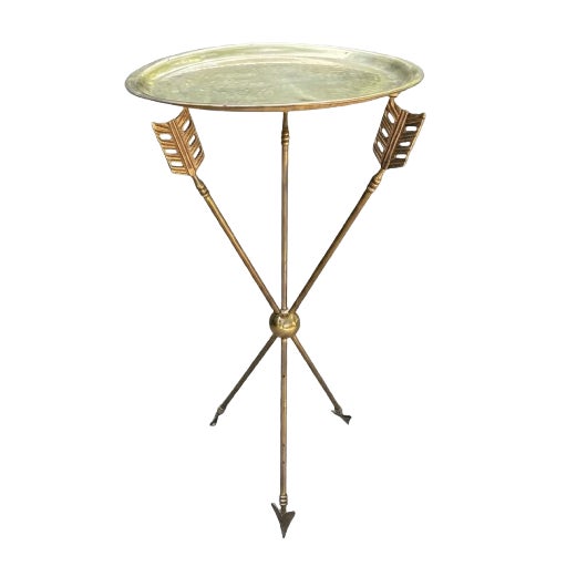 Italian Neoclassical Style Brass Arrow and Quiver Table For Sale