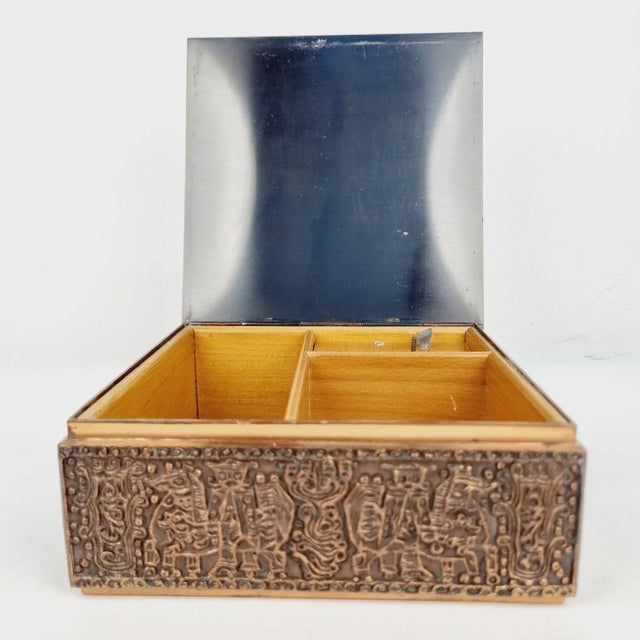 Swiss Artisan Copper Music Box from MAPSA, 1970s For Sale - Image 9 of 18