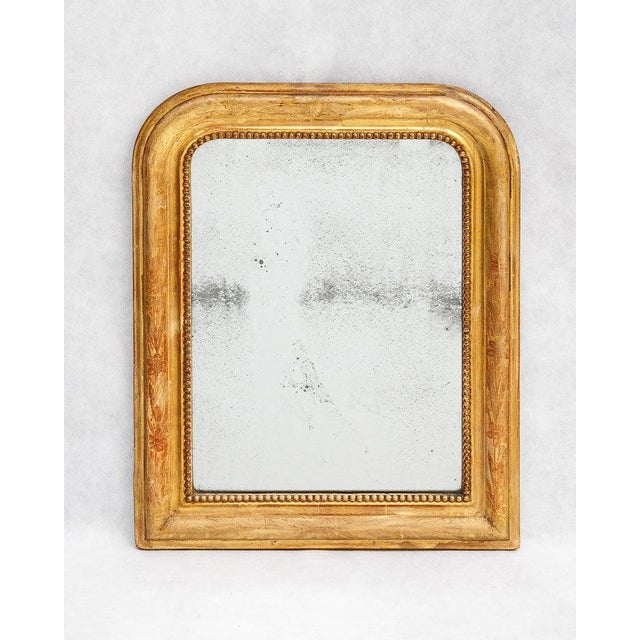 Small 19th Century French Gilt Rouge Louis Philippe Mirrors, Set of 2 For Sale - Image 4 of 14