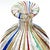 An elegant example of the Venetian art of glassblowing - this eiformige (ovid) vase was blown using the "canne" (cane)...