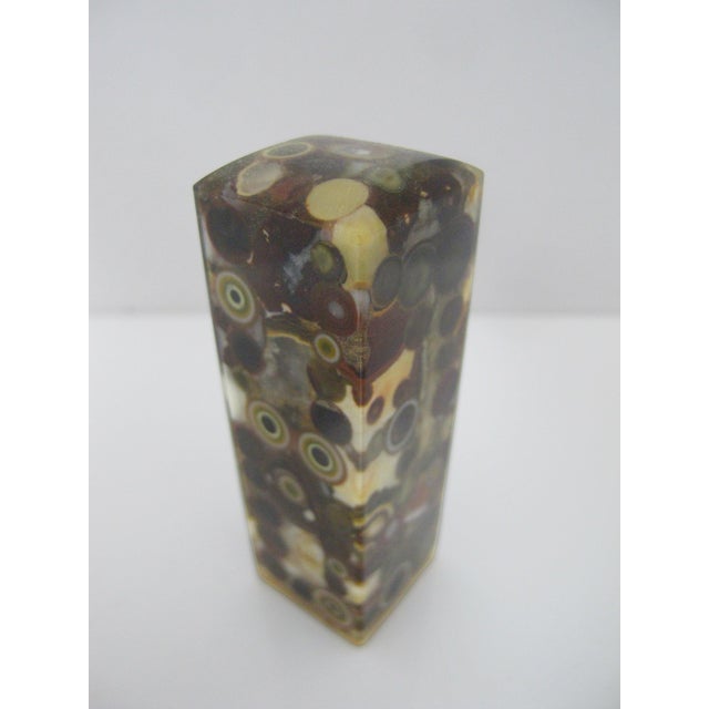 Gemstone Chinese Orbicular Ocean Jasper or Wen Stone Tower Chop Seal Stamp For Sale - Image 7 of 8