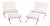 Pair of Attributed Knoll International Barcelona Chairs With Matching Ottomans, C. 1988. For Sale