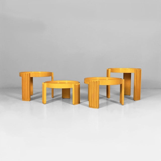 Italian Space Age Marema Coffee Tables by Gianfranco Frattini for Cassina, 1960s, Set of 4 For Sale - Image 3 of 18