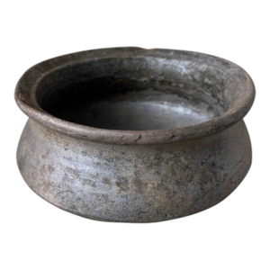 Vintage Blue Gray Indian Pot on Custom Ring