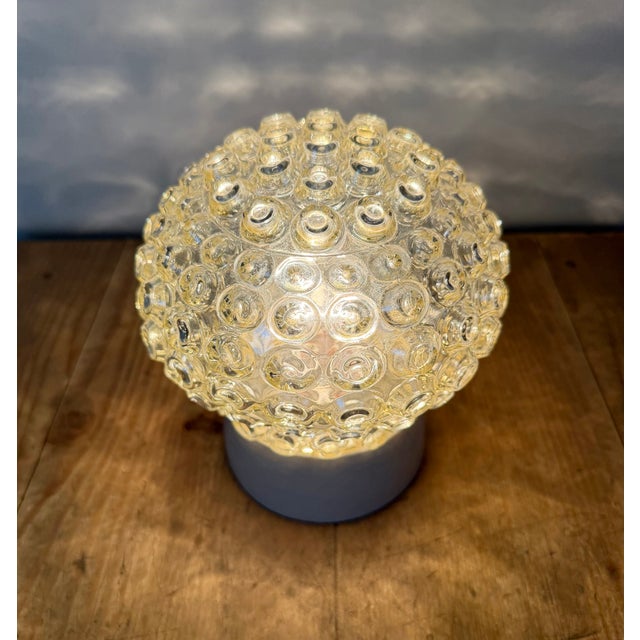 Glass Vintage White Porcelain Ceiling Light, 1970s For Sale - Image 7 of 14