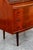 Mid Century Danish Modern Secretary Desk Teak Drawers Office Vintage Glass Door For Sale In Sacramento - Image 6 of 12
