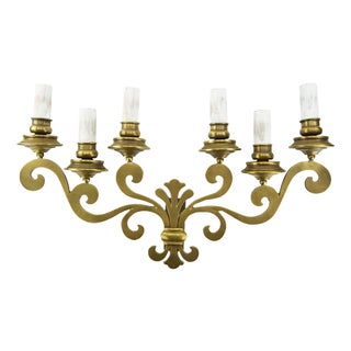 Mid-Century Gilded Bronze Wall Lights, Set of 2 For Sale