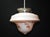 Art Deco Floral Glass Pendant Light with Chrome Fittings, 1930s For Sale - Image 11 of 14